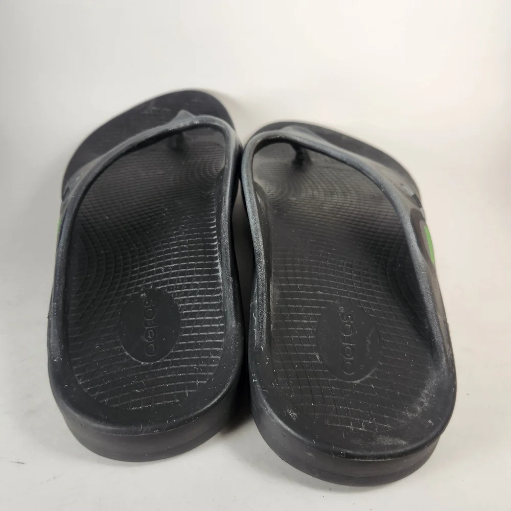 OOFOS Men's Original Sport Sandal Size 13 EU 46 Black Comfort Recovery Shoe - Picture 9 of 10